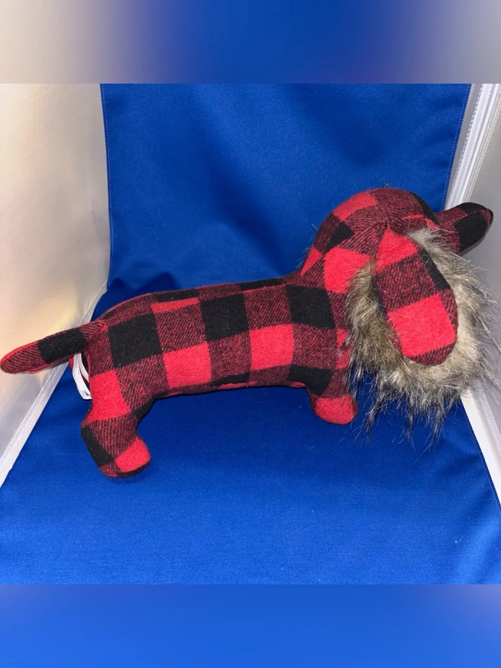 Douglas Cuddle Toys #14778 Griswold Plush Dachsund Buffalo Plaid RARE HTF 16